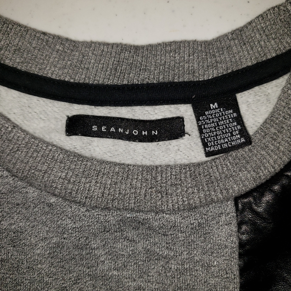 Grey patchwork sweater - Picture 3 of 4